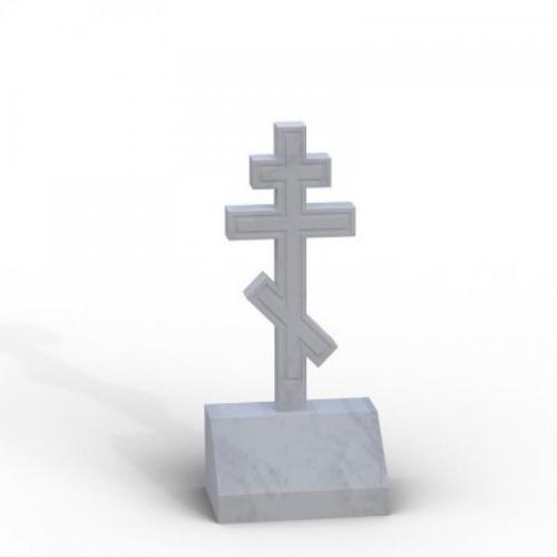 КМК-1 Памятник из белого мрамора "Крест"